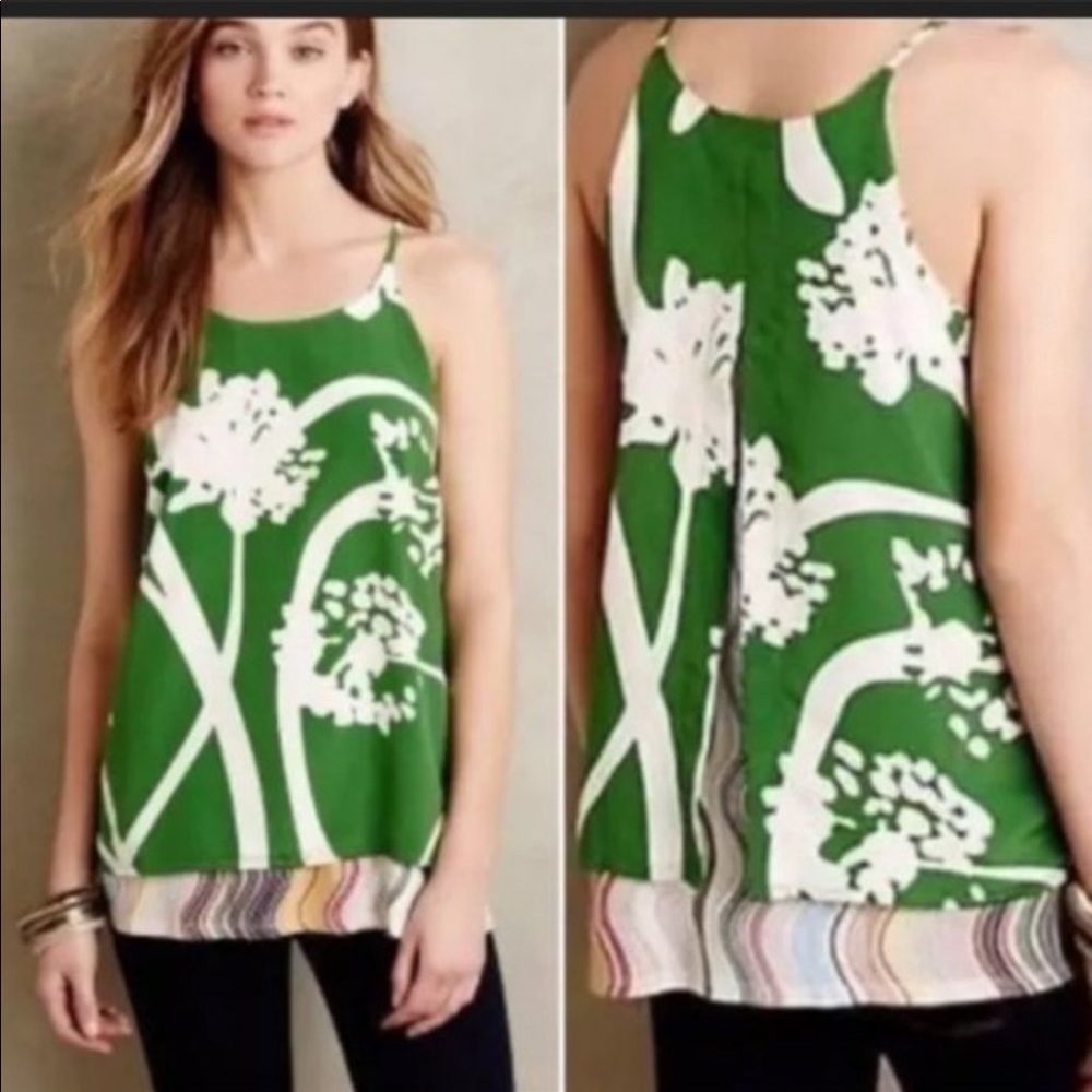 Anthropologie Porridge Layered Swing Tank